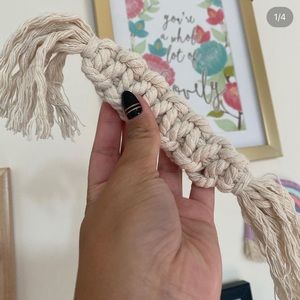Hand crafted Macrame Dog Toy